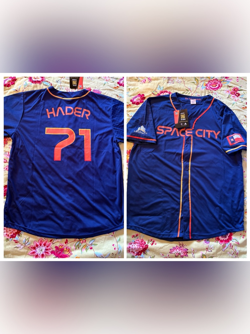 Houston Astros x Josh Hader #71 SGA Space city navy jersey men’s XL 29x24 NWT